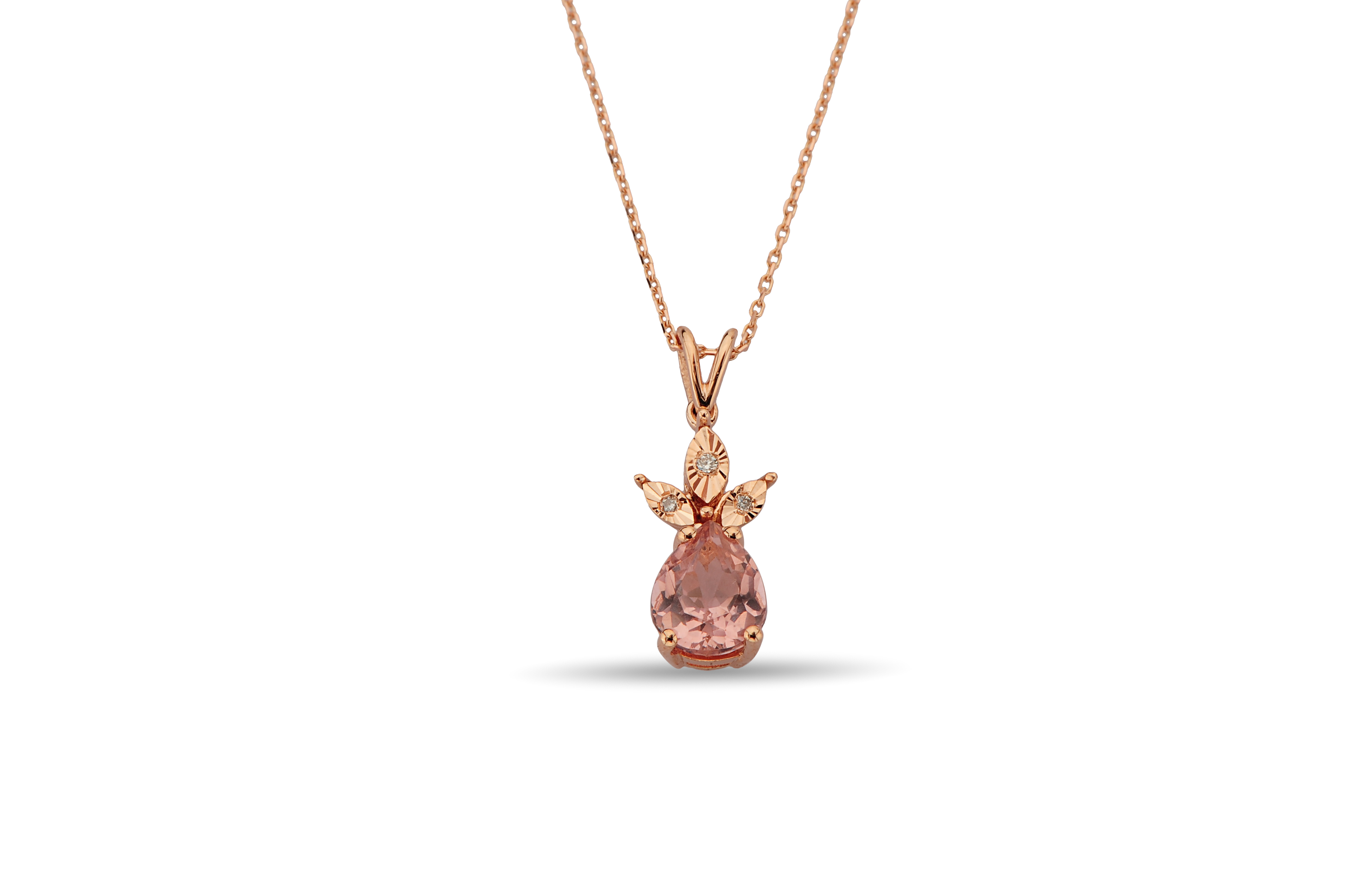 1,72 Karat Morganite Damla Kolye